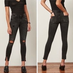 Boyish 25 Riley To Catch a Thief Black/Gray Distressed Jeans Skinny Mid Rise